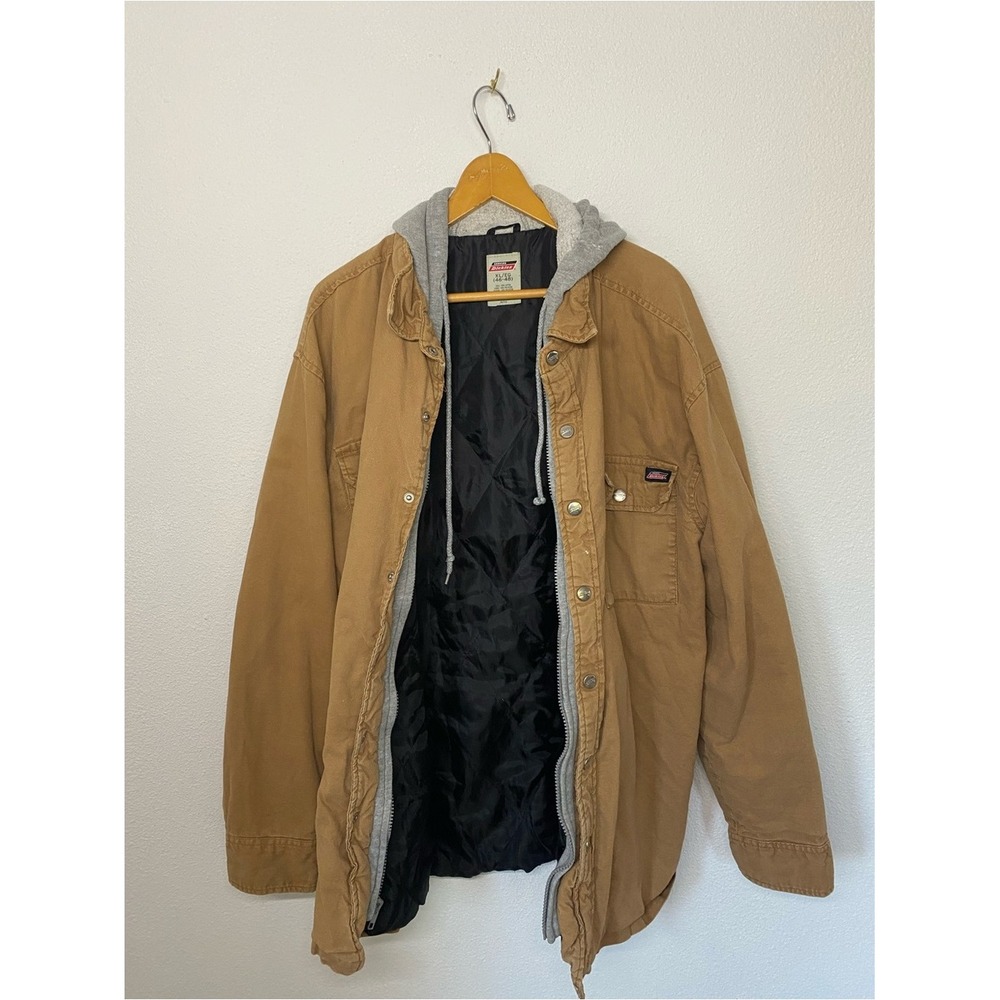 Vintage Dickies Hooded Duck Canvas Shirt Jacket -XL - Picture 3 of 7